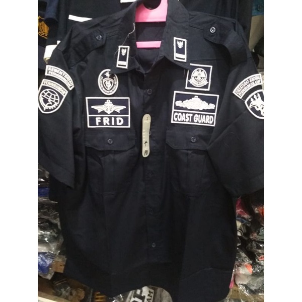 kemeja bordir kplp coast guard,port outhority,syahbandar,