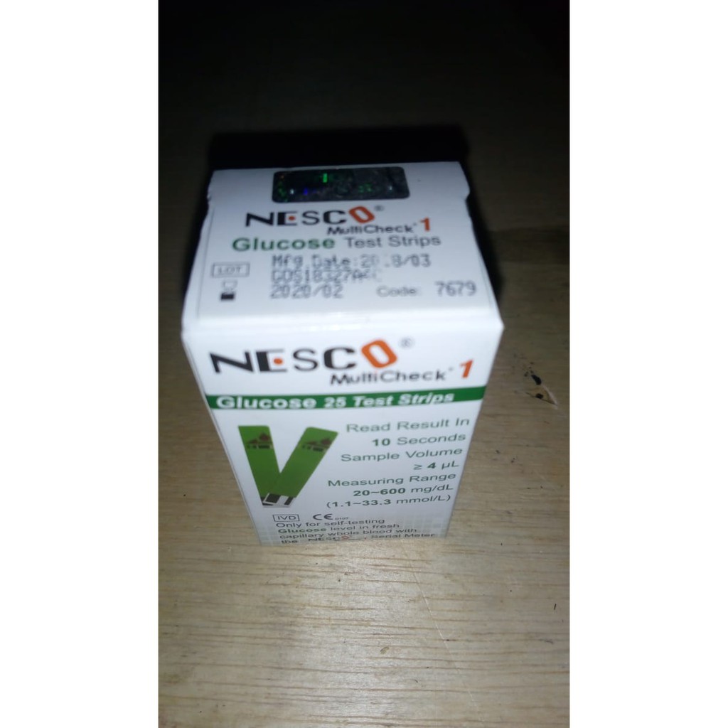 Strip Gula Darah Nesco/ Nesco Glucose Test Strip/ Tes Gula Darah Refil isi 25/Nesco Gula Darah/ Stri