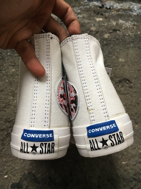 [BISA COD] Converse CT High Multi Logo Trainers White