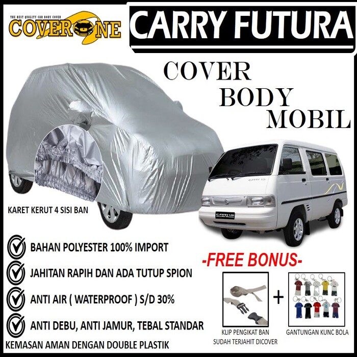 Selimut Sarung Body Cover Mobil Carry Futura / Mantel Penutup Mobil Carry Futura / Cover Mobil Outdoor Indoor / Selimut Mobil / Sarung Mobil / Cover Mobil Waterproof Anti Air Free Pengikat Ban