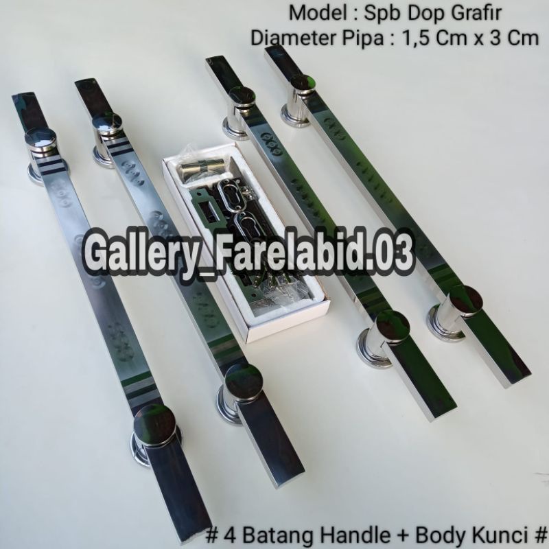 Handle Pintu Kupu Tarung 60 Cm Set Kunci Gagang Tarikan Pintu 45 Cm Pegangan Pintu Rumah Minimalis 33 Cm