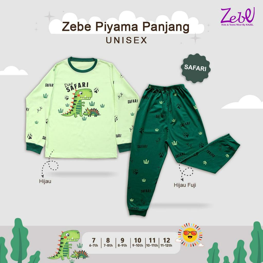 Zebe Setelan Piyama Lengan Panjang Celana Panjang Anak Unisex