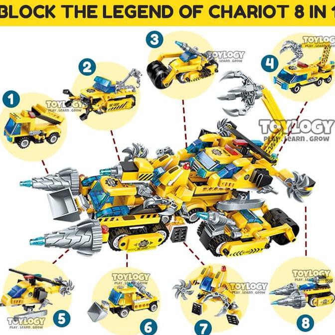 PAKET Block Qman The Legend of Chariot Truck Heli Plane Lego 8in1 1408