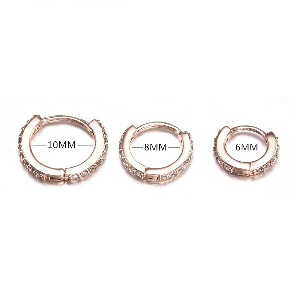 【TERSEDIA &amp; COD】  Anting Tindik Hidung Simpel Warna Rose Gold / Emas / Silver Ukuran 6-10mm