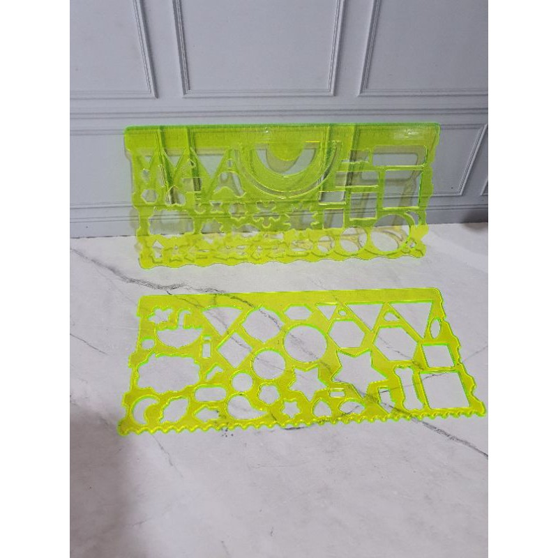 garisan isi 2 pcs untuk cetak gambar/garisan sablon/penggaris design/siru/penggaris set 2-1