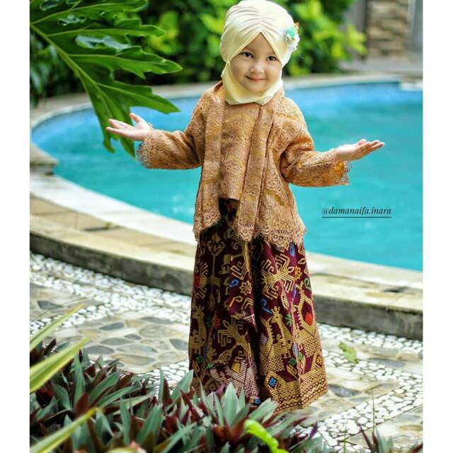 Ethnickidswear Setelan Kutu Baru Anak Kebaya Anak Kebaya Muslim Anak Kebaya Kartini Kutu Baru Brokat