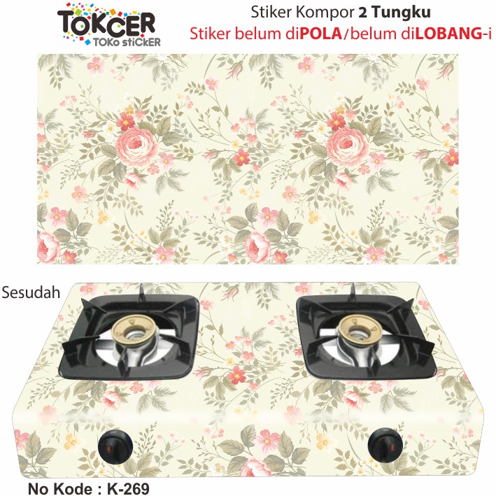 Stiker Kompor 2 Tungku SHABBY