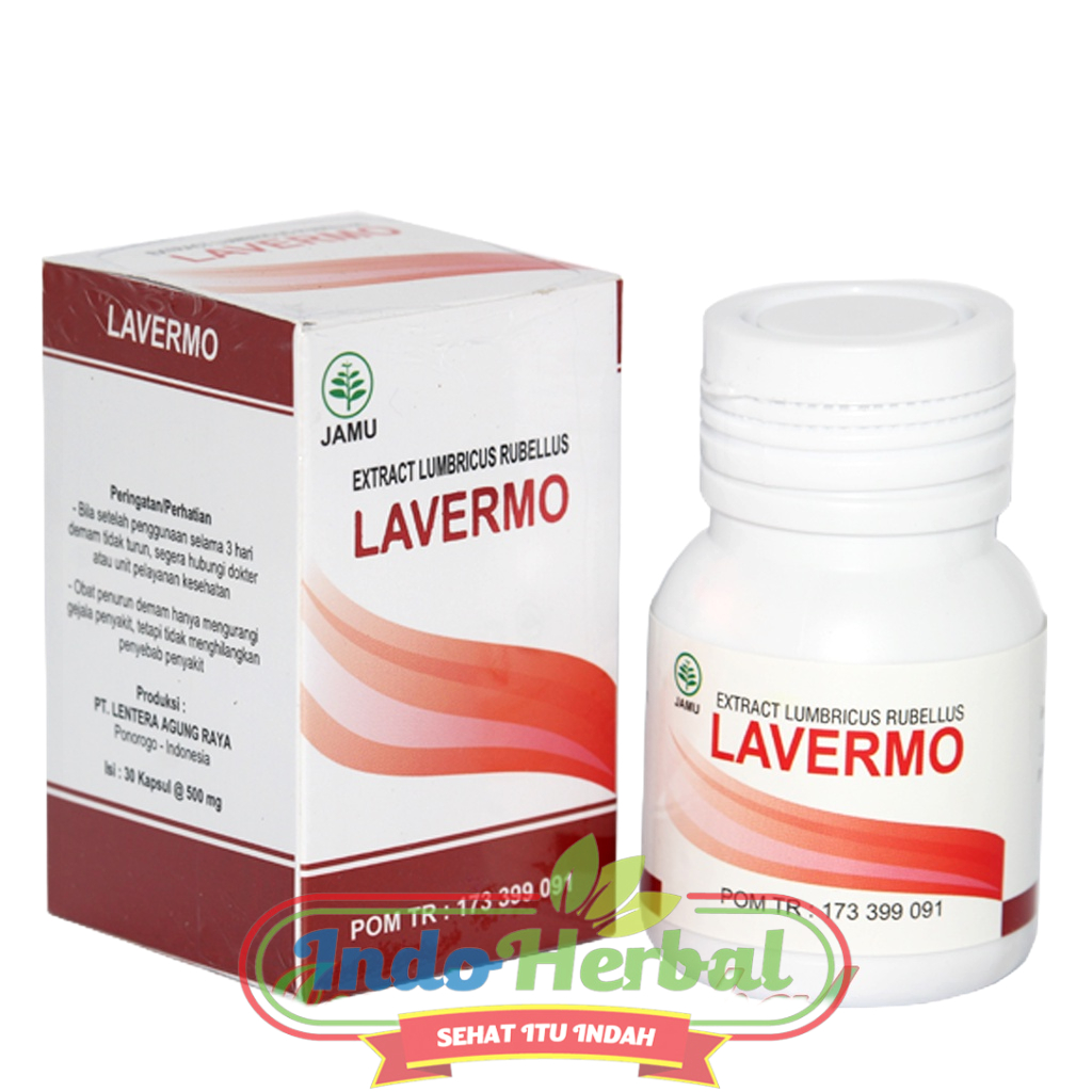 Kapsul Extract LAVERMO | Herbal Untuk Demam Original isi 30 kapsul