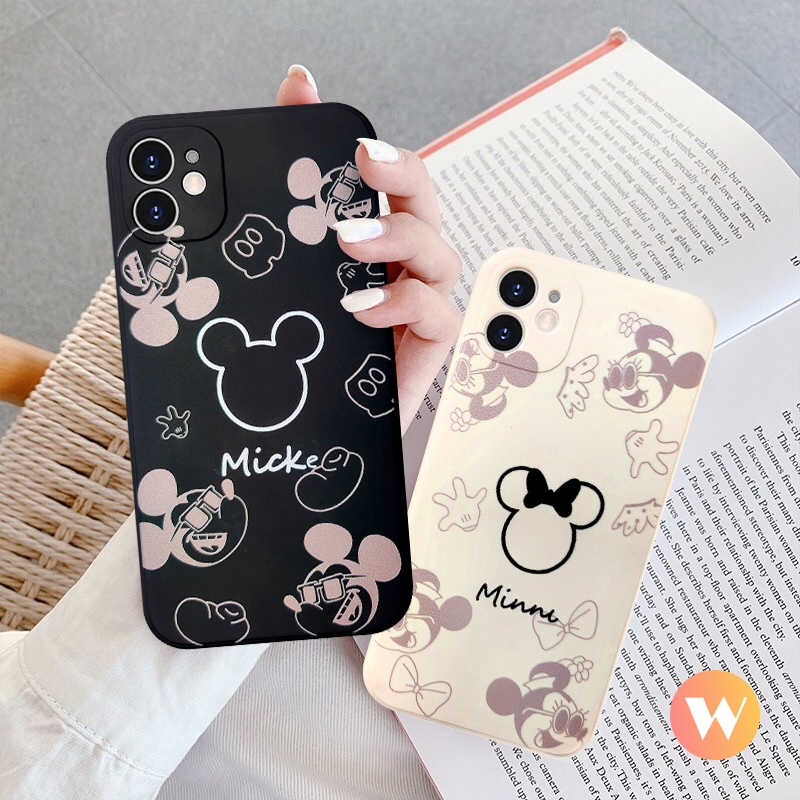 Soft Case TPU Motif Kartun Disney Mickey Minnie Untuk Iphone 11 12 13 Pro Max 6 6s 7 8 Plus X Xr Xs Max Se 2020