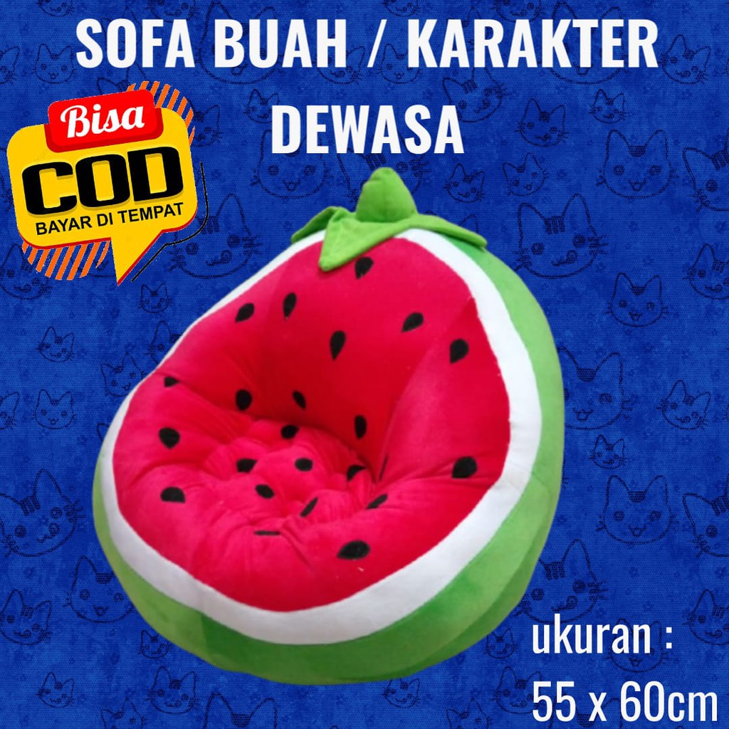 [PROMO] Sofa Buah / Karakter uk Sedang (Bayar Ditempat)