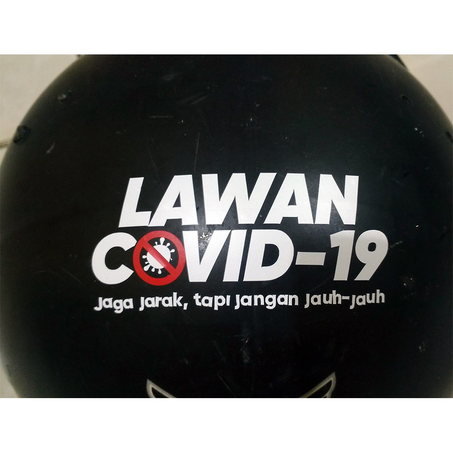 Sticker lawan corona covid-19 atau bisa sticker custom sendiri free desain