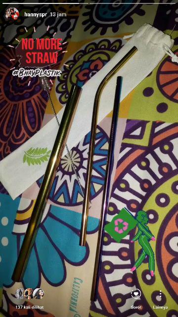 Stainless Straw / Sedotan Stainless (full Set Bubble Rainbow)