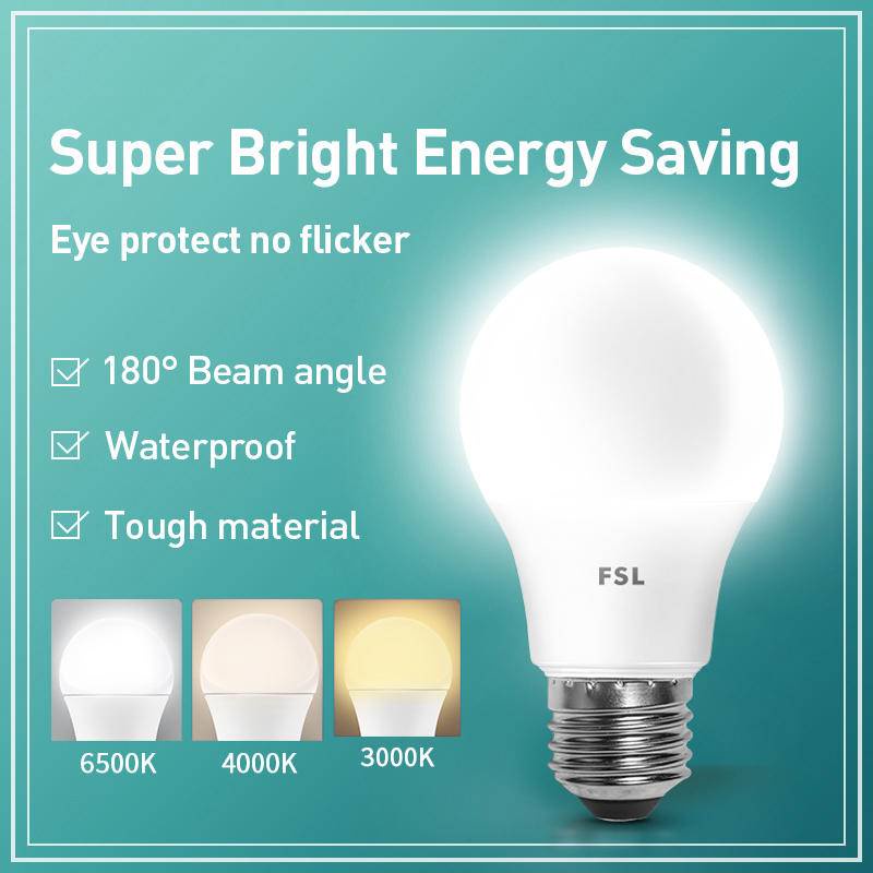 FSL Super Bright 360 Derajat Light Bulb Lampu Dalam Ruangan Berbagai Daya 3W 5W 7W 9W 11W