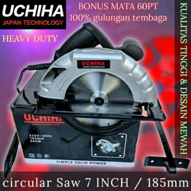 Mesin Circular Saw UCHIHA Mesin Gergaji Kayu Gergaji Triplek Type Heavy Duty