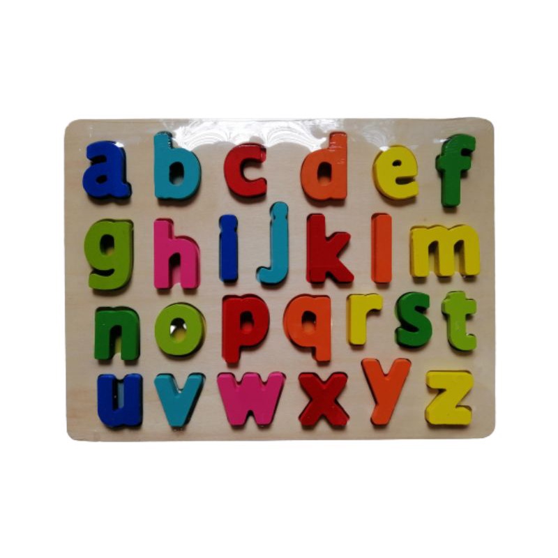 Mainan Puzzle Alphabet Kayu Huruf Kecil