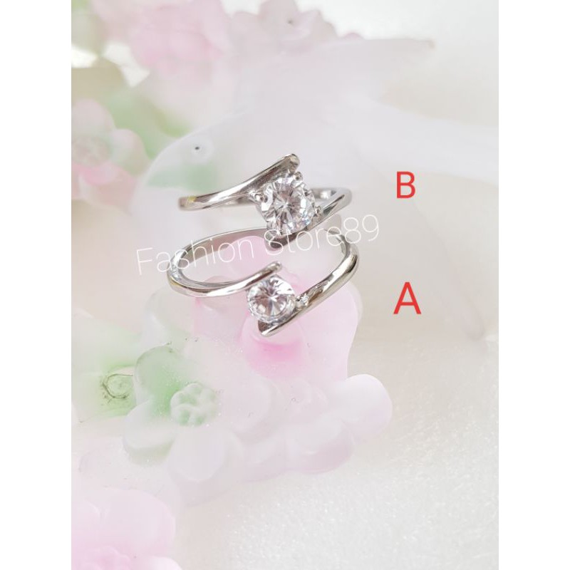 Ready New Cincin bestseller import tercantik titanium silver cincin nikah tunangan halal antikarat