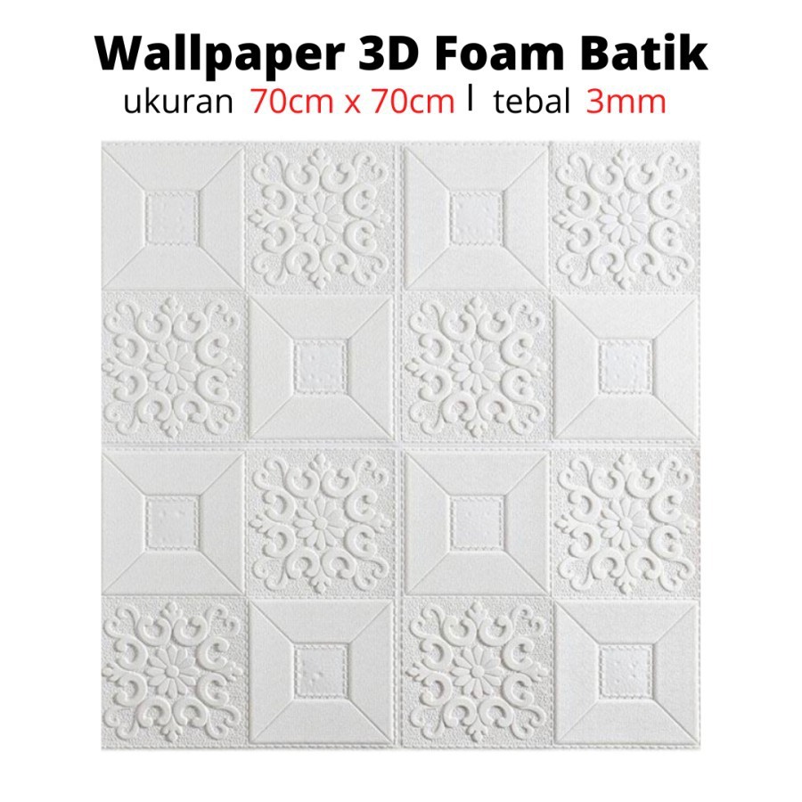 WALLPAPER 3D BATIK FOAM DINDING PLAFON WALLSTICKER