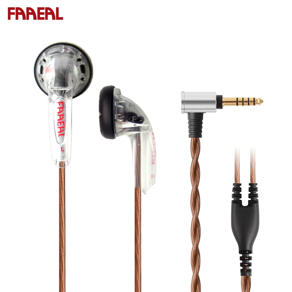 Faaeal Snow-Lotus 64ohms 4.4mm 2.5mm Earphone Earbuds Amplifier Hifi Kabel 3.5mm