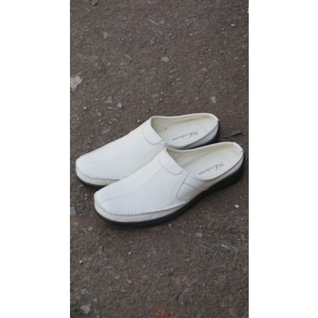 sepatu sandal slop bustong slip on pria kulit sapi asli berkualitas ND_mixture
