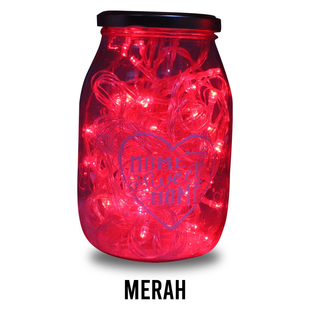 FygaleryMedan Lampu Tumblr Xeron 10 Meter Packing BOX Lampu Natal Lampu Led Lampu Hias Dekorasi-Merah Kotak