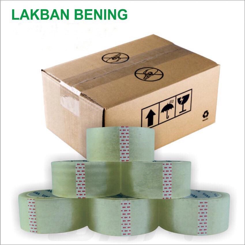 Lakban Bening 45mm *72 Yard/ 48mm*90 Yard Isolasi Selotip Clear Tape Daya Lengket Kuat