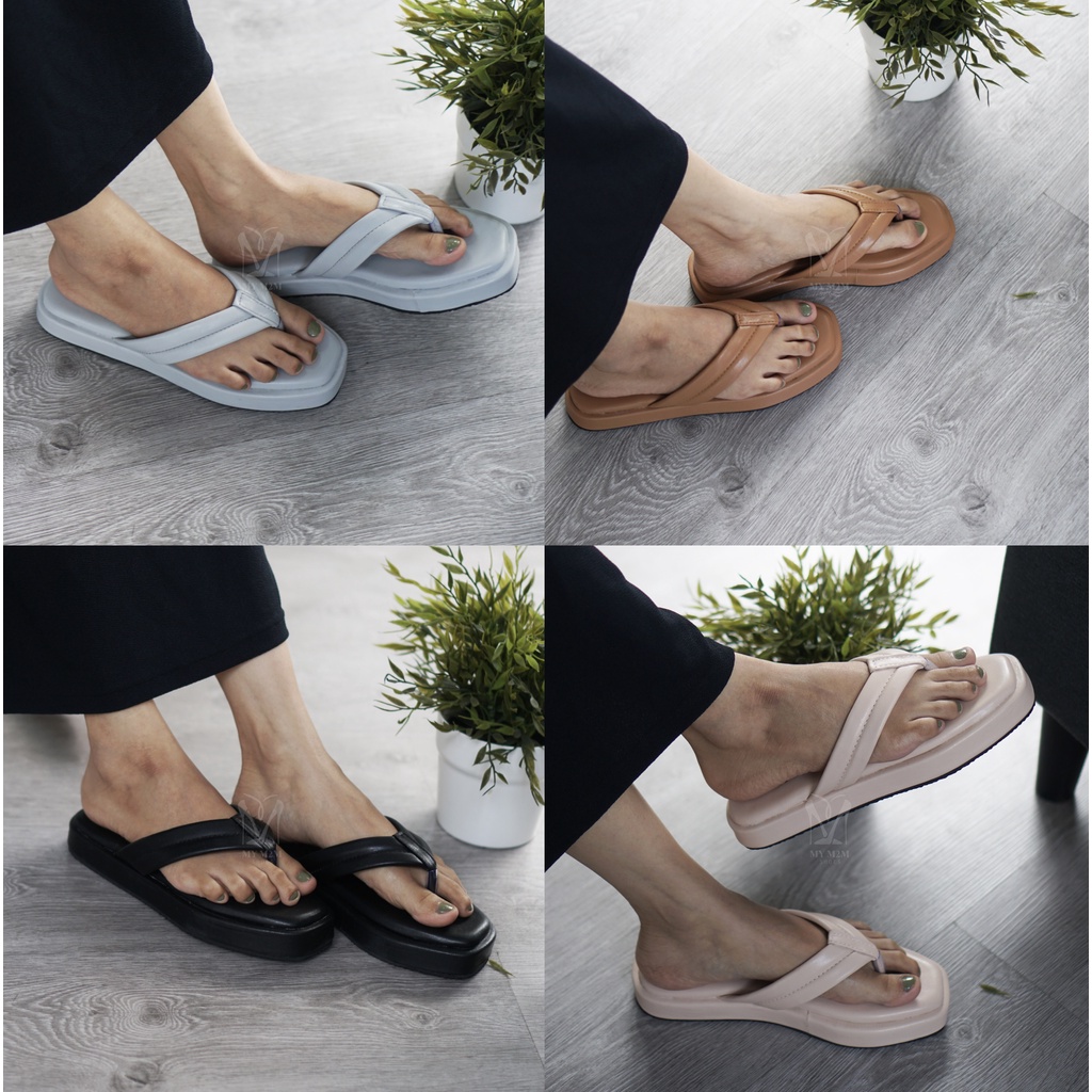 Mym2m Sandal Jepit Wanita Platform Sandal Wedges Wanita Anilay