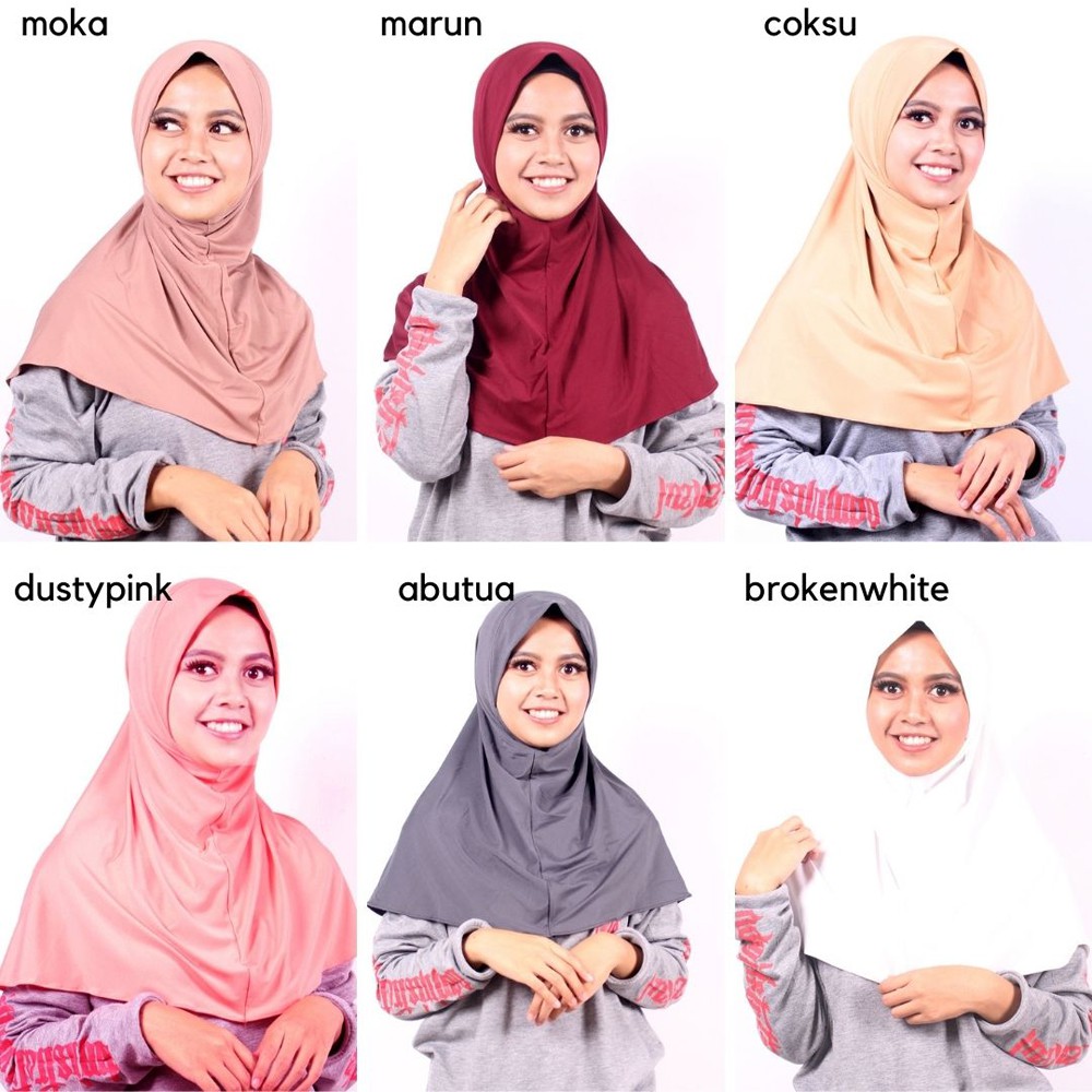 HIJAB SPORT/JILBAB SPORT/KERUDUNG OLAHRAGA/JILBAB INSTAN BERGO NON PED LYANA