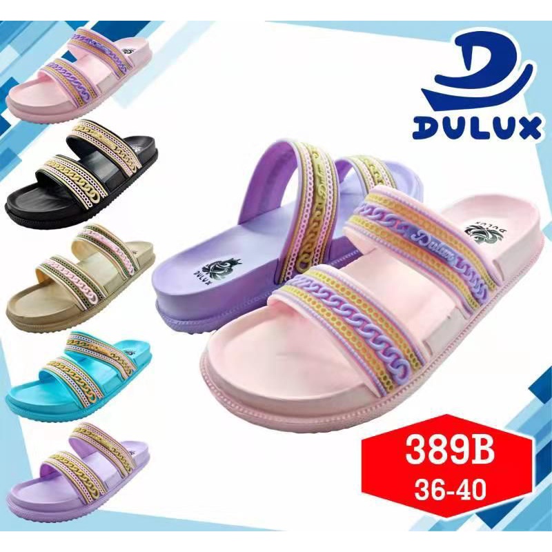 DX-389B Sandal Selop Wanita Dewasa Remaja / Sandal Slide Dua Tali Rantai Merek Dulux Size 36-40