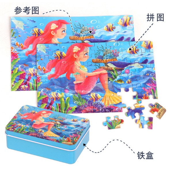 TweedyToys - Jigsaw Puzzle Kaleng 60 Pcs / Puzzle 60 Keping Baru