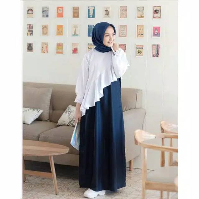 Rosalinda Maxy | Cassual Dress | Moscrepe HQ 100% ORI | Dress kekinian | Gamis polos