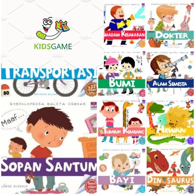 

Ensiklopedia balita cerdas plus stiker lucu (ready banyak judul)