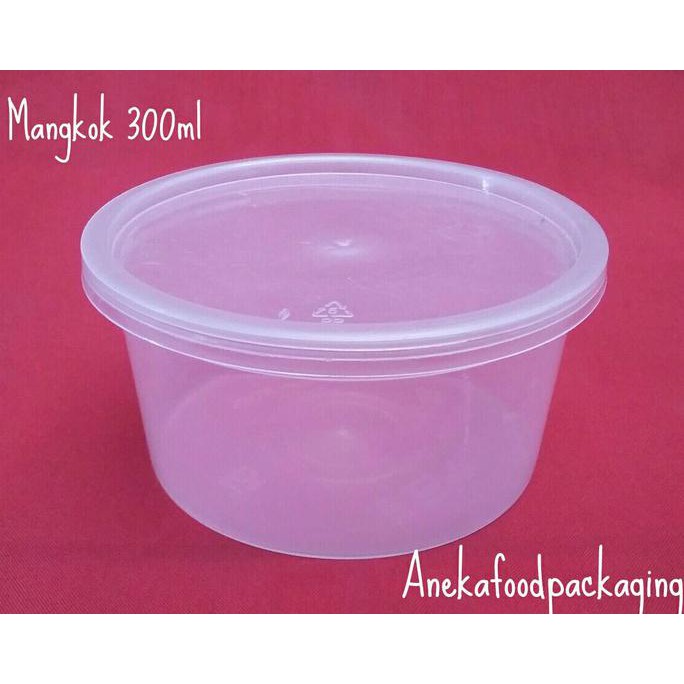 Promo Mangkok Plastik Bening Tahan Panas Untuk Microwave 300Ml + Ttp