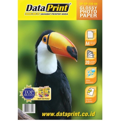 Kertas Foto A4 Data Print Glossy Photo Paper A4 (180 210 230 gsm) 20 Sheets