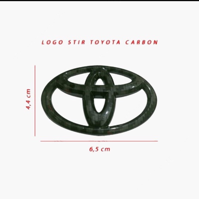 Emblem Casing Logo Stir Mobil Toyota-Carbon