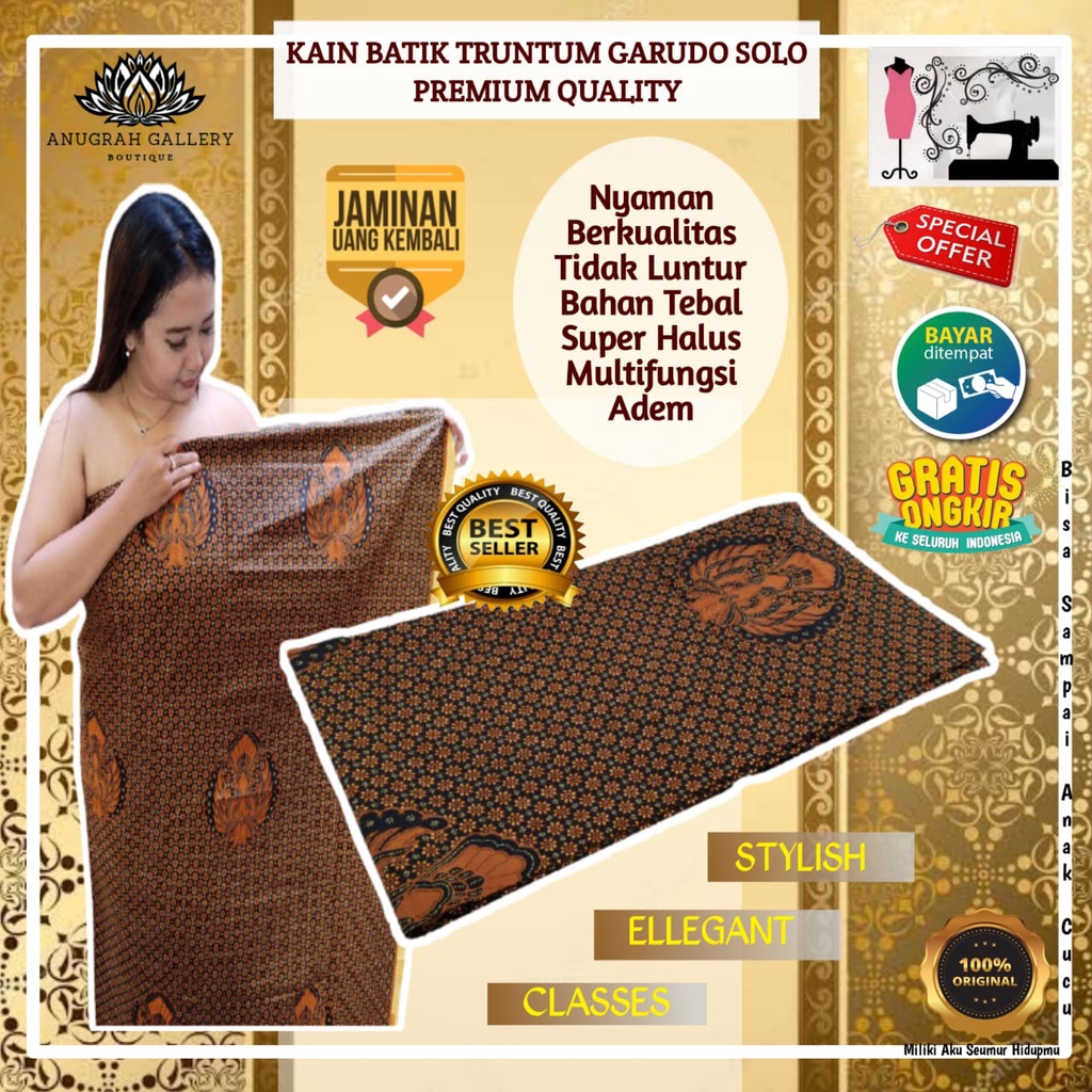 Batik Solo Truntum Garudo Best Seller Premium Quality Garansi Limited Edition Terlaris Bisa Cod