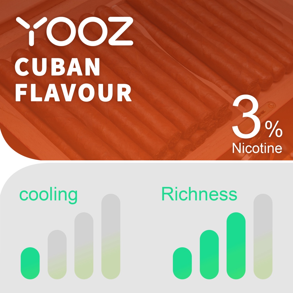【YOOZ】 Cuban Flavour flavor 2 pods cold  Vaporizer