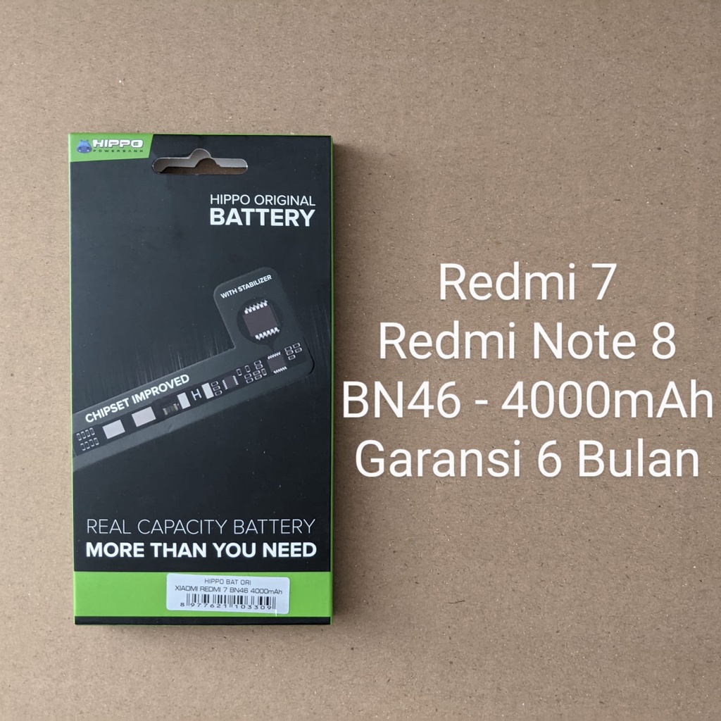 Baterai Redmi Note 8 - Redmi 7 - Redmi Note 6 - BN46 HIPPO 4000mAh