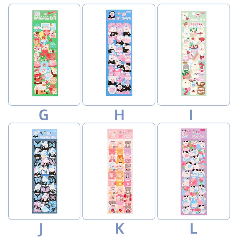 Stiker Motif Kartun Campur Gaya Korea Untuk Dekorasi Album / Postcard / Case Handphone