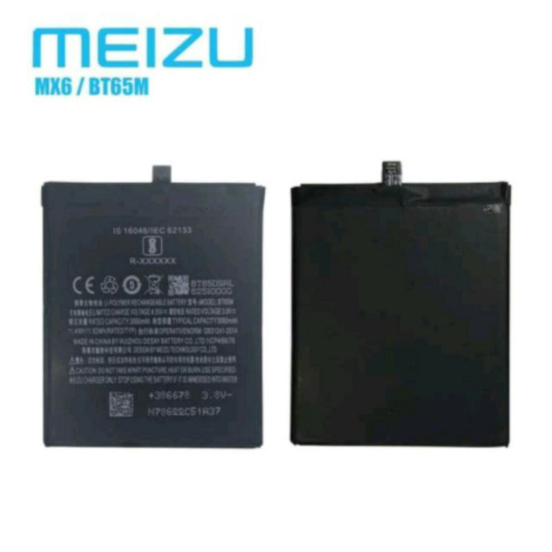 Baterai Meizu MX6 BT65M Battery Batteray Batere Batrai Batre Original 100%