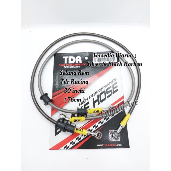 SELANG REM DEPAN 76CM/ 30 INCHI TDR RACING ORIGINAL SLANG REM DEPAN 76CM TDR UNTUK SATRIA FU CBR NINJA R15 R25 MT25 GSX TDR ORIGINAL