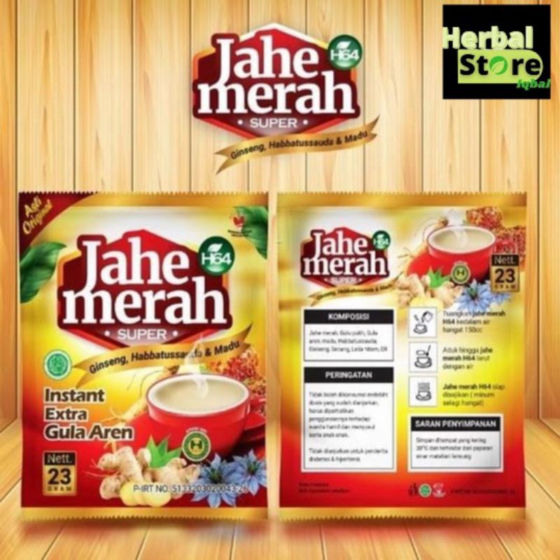 

JAHE Merah Super H64 Extra Gula Aren Per Renceng 12 pcs ASLI TERMURAH