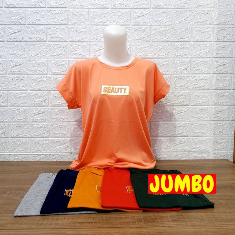 Kaos Wanita JUMBO OVERSIZE Lengan Pendek Fashion