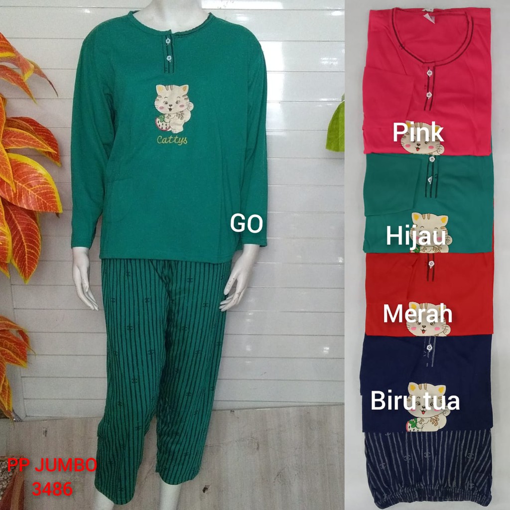 gof B BABYDOLL Bobo PP Dewasa Jumbo Setelan Baju Tidur Busui Celana Panjang Lengan Panjang Piyama