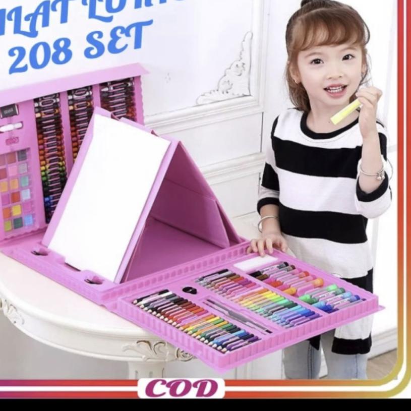 

Crayon Anak Set Isi 208 Pcs / Alat Lukis Anak Set Pensil Warna Crayon 레