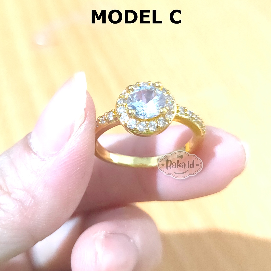 Cincin Wanita Cincin Dewasa Blink Blink Gold Aksesoris Perhiasan Wanita 1004