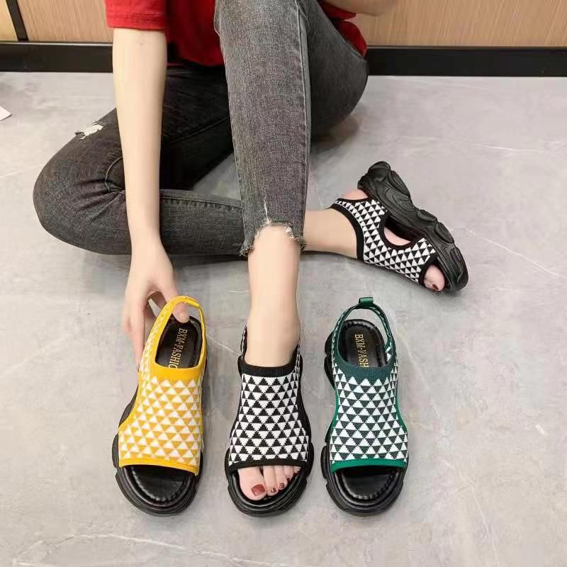 Free Box Sepatu Sandal Wanita NS888-8 Sandal Wedges Wanita Sandal Import