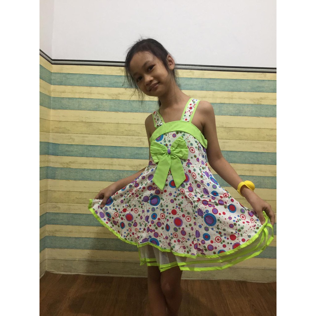 Dress Cotton 576 fashion anak perempuan trendy