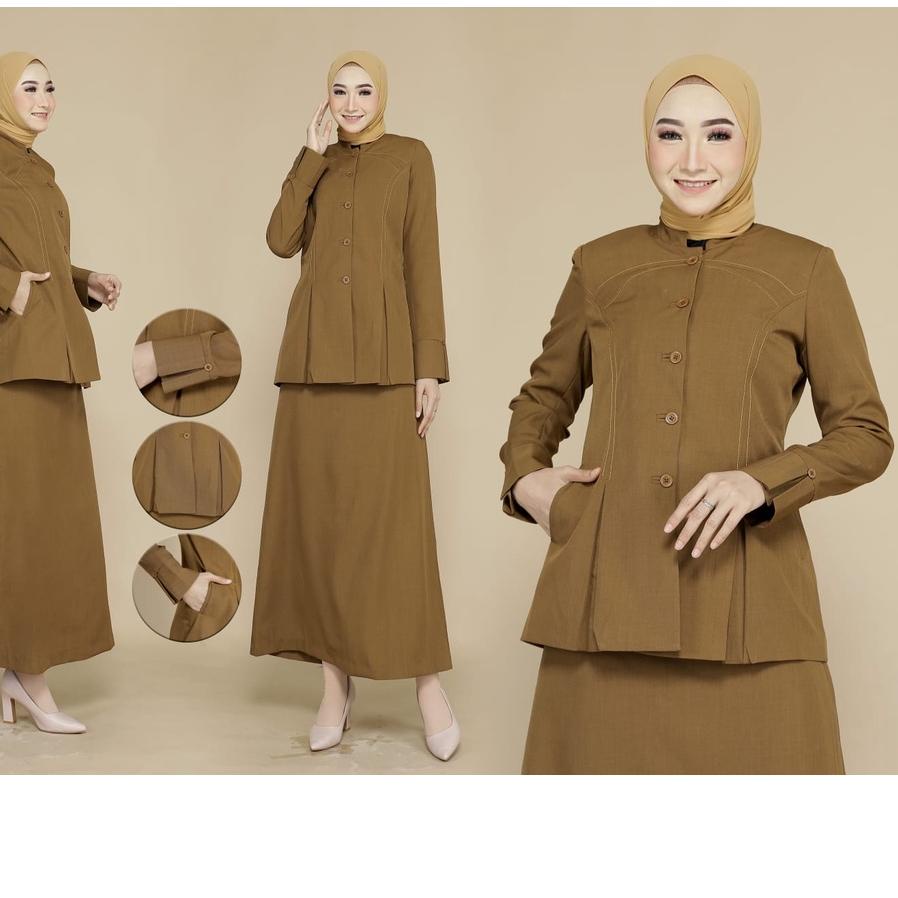 9.9 Brands Festival seragam Dinas Wanita Pemda Tua Set Rok A Blazer Pemda Tua Stelan Rok A Seragam P