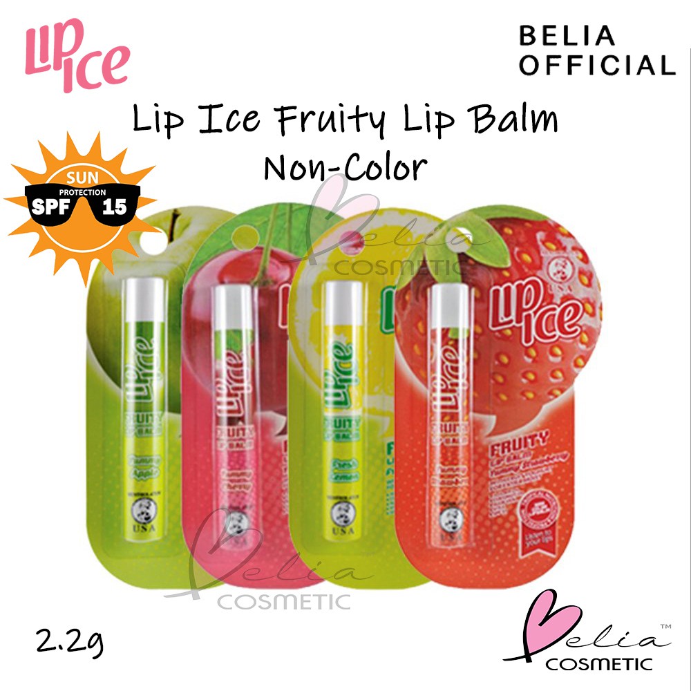 ❤ BELIA ❤ LIP ICE Fruity Lip Balm SPF 15 non color 2.2g | lipice lipbalm transparan pelembab bibir