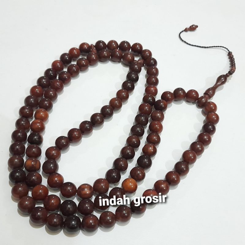 TASBIH KAOKA JUMBO COKLAT 14MM 100BUTIR ASLI